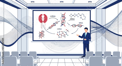 Informative presentation on genetic mechanisms delivered with clarity and precision during a