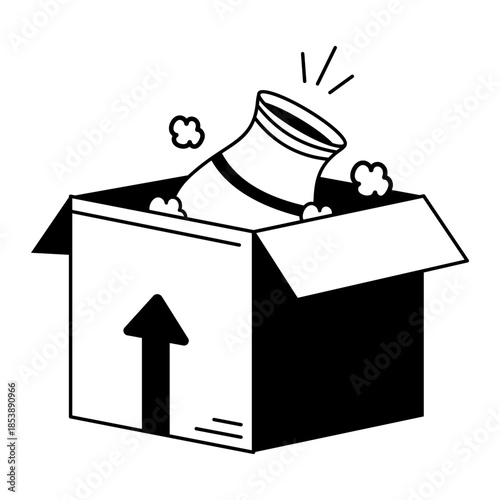 A hand drawn style illustration showing a shopping app
