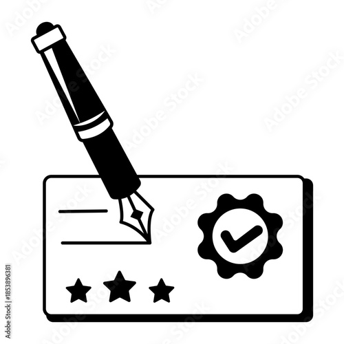 A doodle style illustration showing review mail
