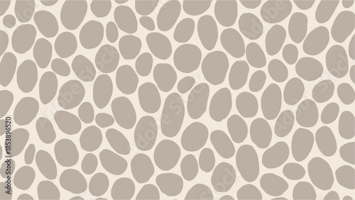 An abstract pattern of rounded organic shapes in neutral earth tones