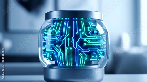 light bulb on blue background