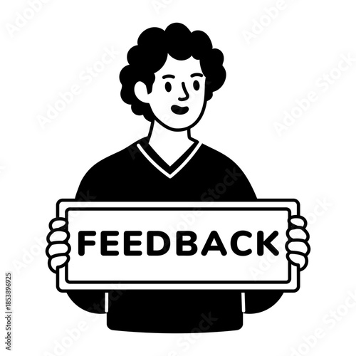 A doodle style illustration showing review mail
