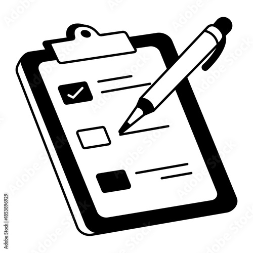 A doodle style illustration showing review mail
