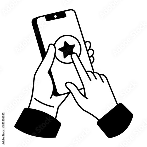 A doodle style illustration showing review mail
