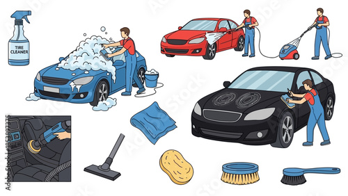 Car wash and detailing services for a sparkling clean vehicle