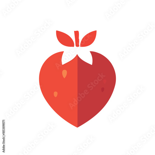 modern element in vector and EPS format clean vector isolated on a white background, An Icon clipart set, An Imaginary 2D flat icon whole strawberry