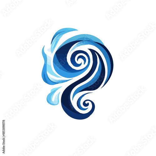 modern element in vector and EPS format clean vector isolated on a white background, An Icon clipart set, An Imaginary 2D flat icon wind swirl