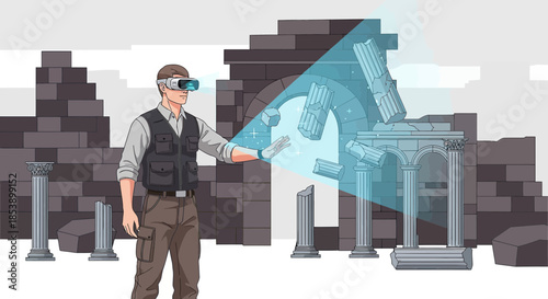 Augmented Reality Archaeology: Reconstructing Ancient Ruins with Virtual Technology Experience