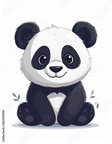 パンダのイラスト, AI生成画像