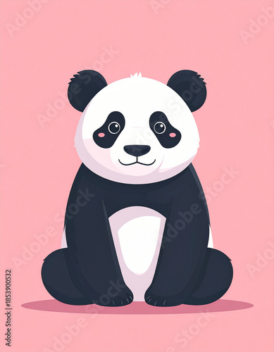 パンダのイラスト, AI生成画像