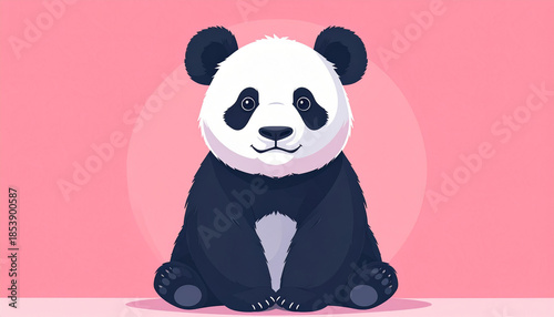 パンダのイラスト, AI生成画像