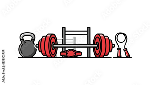 Fitness equipment for strength training and exercise routine