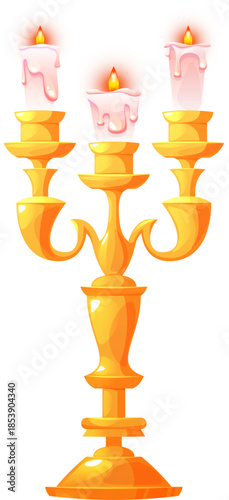 Lit Candelabra