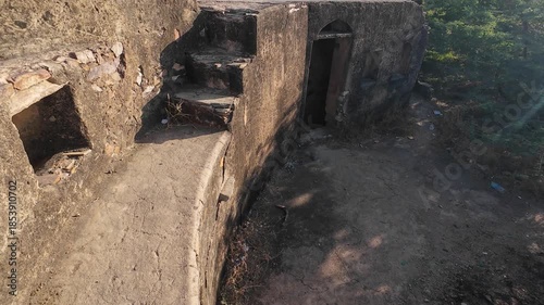 Wallpaper Mural Exploring the Historic Fortress of Deogarh Featuring Weathered Stone Fortifications and Strategic Defensive Structures on a Rugged Hilltop Landmark, Sikar, Rajasthan Torontodigital.ca