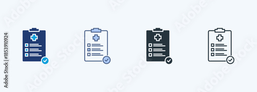 Medical Record Multiple Style Icon Collection