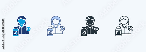 Pharmacist Care Multiple Style Icon Collection