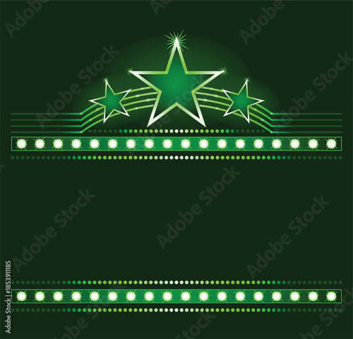 Big stars over place vector Design for your text