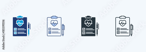 Health Survey Multiple Style Icon Collection