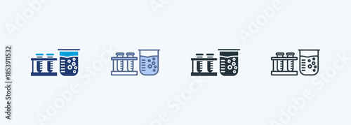 Test Tube Multiple Style Icon Collection