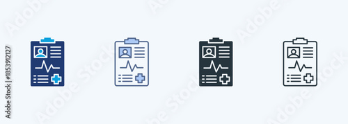 Medical Chart Multiple Style Icon Collection