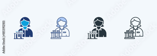 Lab Technician Multiple Style Icon Collection