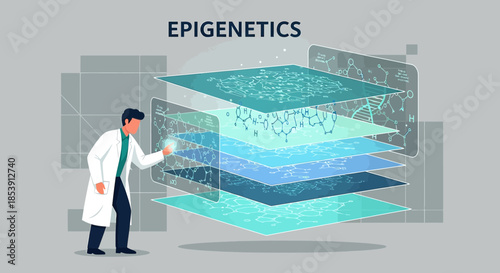 Exploring Epigenetics: A Scientific Illustration of DNA Modification and Expression