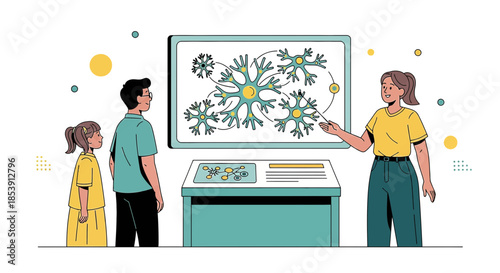 Exploring neural networks at a science exhibition: A family's quest for knowledge at the exhibit