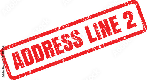A red rubber stamp clearly marking ADDRESS LINE 2 on a clean white background