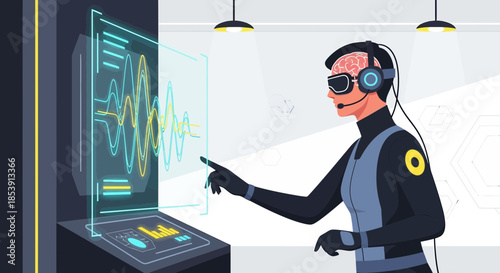 Futuristic human brain interface control panel analysis for augmented reality applications