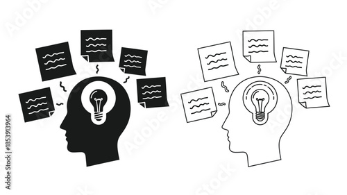 Brainstorming concepts a visual representation of idea generation and creative thinking