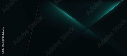 Modern abstract luxury banner, abstract green and black polygon elegant background vector for branding presentation or product ads bg
