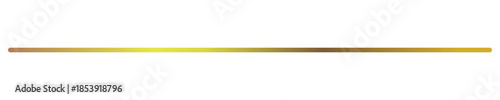 Horizontal Golden Gradient line with Rounded Ends on White Background illutrastion transparent background
