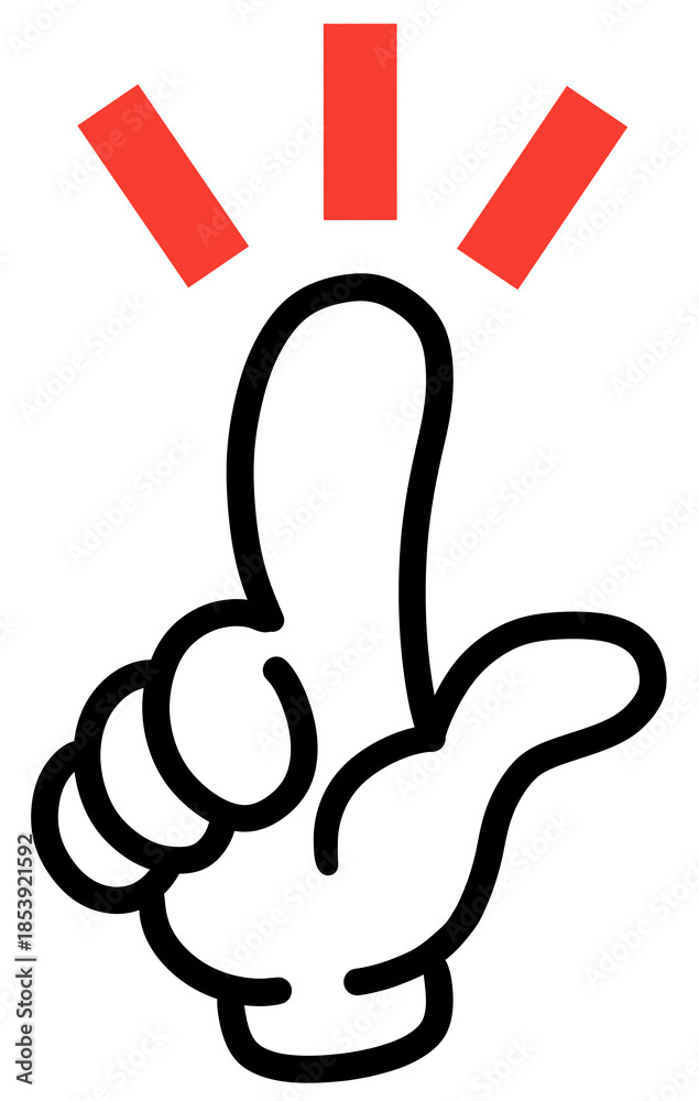 Obraz premium 指さし アイコン 記号 サイン タッチ ワンポイント