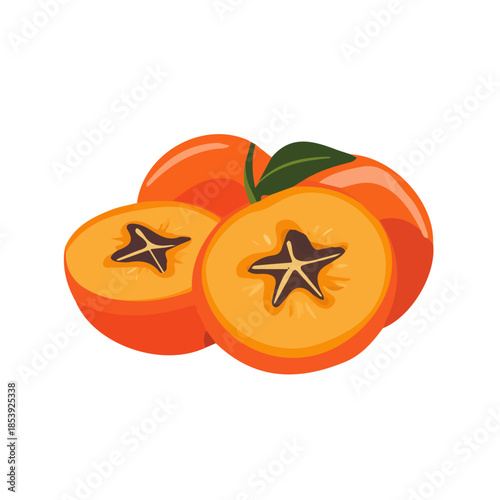 Simple icon, A Minimalistic 2D flat icon featuring a pitanga fruits set, clean vector design, illustration style, isolated on a white background, and modern elements in vector and EPS format.