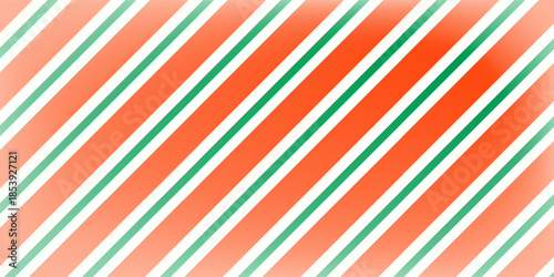 Christmas seamless pattern. Red and green diagonal stripes background. Candy cane repeating decoration wallpaper. Winter holiday lines backdrop