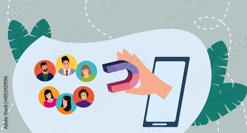 people being attracted social media smartphone app lead generation