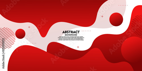 Abstract color wave pattern on a white banner background. Red element background design. Vector eps 10