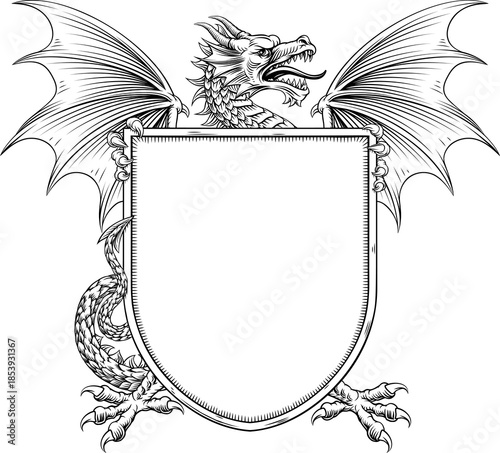 Dragon coat of arms or cres...