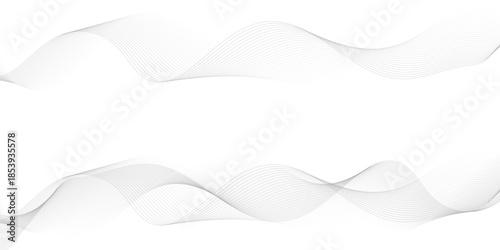gray wave curve lines banner background design. Digital frequency track equalizer. Stylized line art background. modern soft luxury texture with smooth and clean vector subtle background illustration