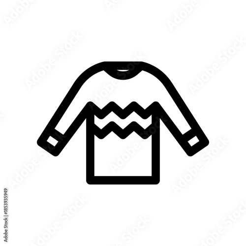 Sweater Icon Illustration Of A Long Sleeve Knit Top For Fashion And Clothing Design