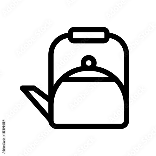 Minimalist Kettle Icon For Kitchen, Teapot, Home, And Tea Time Branding