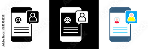 Tag Friend Icon Set Glyph vector Illustration