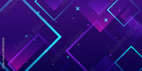 Abstract background with dots and squares. Geaometric backdrop in blue and pink colors, copy space, blank space for text. Smooth gradient and soft colors.