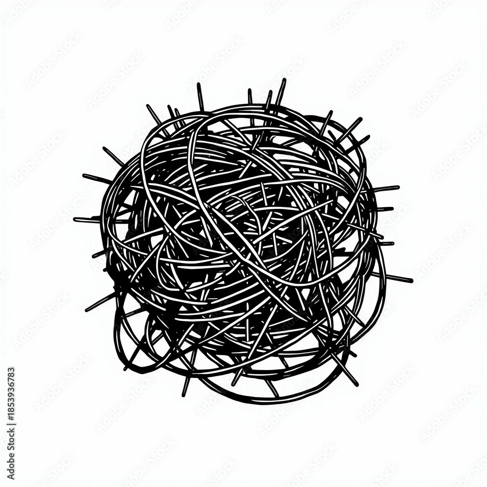 Fototapeta premium abstract sphere made of wire