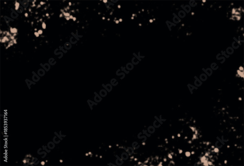 Abstract Dark Halftone Dot Texture Background with Distressed Dither Effect and Copy Space.