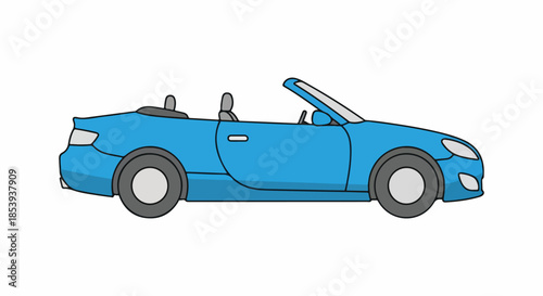 Blue convertible car with sleek design, perfect for cruising