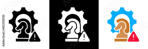 Strategy Icon Set Glyph vector Illustration