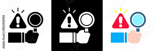 Identify Icon Set Glyph vector Illustration