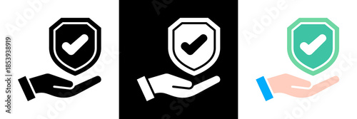 Protect Icon Set Glyph vector Illustration