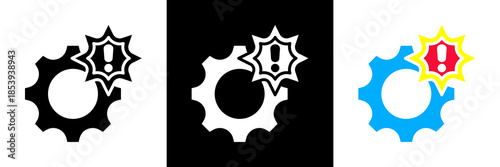 Damage Icon Set Glyph vector Illustration
